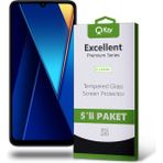 Kzy Xiaomi Poco C65 ile Uyumlu Temperli Ekran Koruyucu Kırılmaz Cam Ekonomik 5'li Paket - Şeffaf