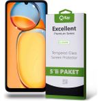 Kzy Xiaomi Redmi 13C ile Uyumlu Temperli Ekran Koruyucu Kırılmaz Cam Ekonomik 5'li Paket - Şeffaf