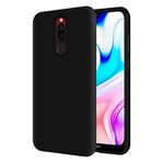 KZY Xiaomi Redmi 8 İçi Kadife Soft Logosuz Lansman Silikon Kılıf - Siyah