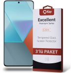Kzy Xiaomi Redmi Note 13 Pro ile Uyumlu Temperli Ekran Koruyucu Kırılmaz Cam Ekonomik 3'lü Paket - Saydam