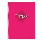Lé Color 2012095/1 Tranz PP Kapak, 1.hamur kağıt Spiralli defter, Pembe