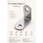 L Demir Gönye 15X25x25 Mm Oval Başlı 50 Adet Set Dayanıklı Metal Köşebent Vida Dahil Montaj Aparatı