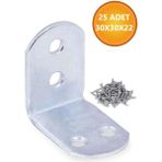 L Demiri Mobilya Eşya Dolap Duvara Sabitleme Köşebent Bağlantı Aparatı Gönye 30X30X22 mm 25 Adet