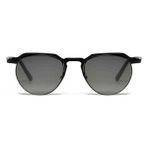 L.G.R Scorpio Black Matt 47 Unisex Güneş Gözlüğü, Siyah Metal Çerçeve, Füme Lens