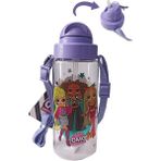 L.O.L. Kız Çocuk Matara 500 ml 1 Adet L.O.L. Plastik Lisanslı Okul Matarası L.o.l O.m.g Pipetli Suluk - Mor