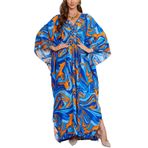 L-Peach Kadın Bohem Hırka Ferah Gecelik Loungewear Plaj Elbisesi Örtüleri Elbise Kaftan Sarong Pareo, Çok renkli 10, One Size