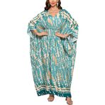 L-Peach Kadın Bohem Hırka Ferah Gecelik Loungewear Plaj Elbisesi Örtüleri Elbise Kaftan Sarong Pareo, Çok renkli 6, One Size