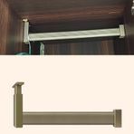 L şeklinde elbise askısı braketi, dolap için duvara monte askı çubuğu, perakende elbise asma çubuğu (altın, 20 cm/7,87 inç) - şık ve yer tasarrufu sağlayan çözüm
