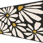 L-SPOUTTO Oyun mouse pedi, büyük masa matı, XXL fare altlığı, kaymaz kauçuk taban klavye pedi, su geçirmez masaüstü matı, dizüstü bilgisayar, çalışma oyunu için, ev, ofis, beyaz papatya