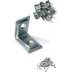 L Tipi Demir Köşebent,25 Adet, Gümüş, 16X20X20MM, Mobilya Dolap Raf Masa Köşe Bağlantı Sabitleme Aparatı, Vidalar Dahil, - 001-Beyaz - Option-1