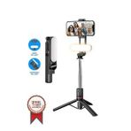 L15 Siyah Led Işıklı Selfie Çubuğu Kablosuz Tripot Selfie Monopod Selfie Stick