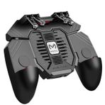 L1R1 L2R2 Tetikleyicili Mobil Oyun Kumandası [ 6 Parmak], PUBG/COD Mobil Kumanda ve Soğutma Fanı ve 1200 mAh Güç Bankası, Oyun Kavrama Joystick Oyun Pedi, 4,7-6,5 inç Android iOS Telefon için Çekim Aim Anahtarları