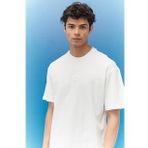 L222001102 Lee Erkek Loose Fit Rahat Kesim Bisiklet Yaka %100 Pamuk Kırık Beyaz Tişört
