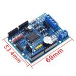 L298 Motor Sürücü Shield 12V 2x Dc Motor 1x Step Motor Buzzer