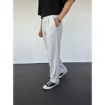 LA 1 END Gri Pileli Baggy Kumaş Pantolon - XL