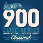 La Bella 900 Elite Klasik Gitar Teli Seti (Üst Segment - Golden Alloy) | Altın Alaşımlı Baslar, Parlak Ve Net Tizler, Üstün Entonasyon Ve Uzun Ömürlü Ton | Ölçüler: 4/4 Standart Klasik Gitar