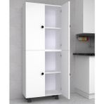 La Bella Dizayn Labelladizayn 4 Bölmeli Çok Amaçlı Banyo Dolabı %100 MDF Beyaz Renk 70 cm Derinlik 32 cm