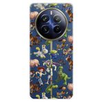LA CASA DE LAS CARCASAS Cep telefonunuzu korumak için Realme 12 Pro Plus 5G resmi Disney oyuncak bebek siluetleri uyumlu kılıf Toy Story Resmi Lisanslı Şeffaf Silikon Kılıf
