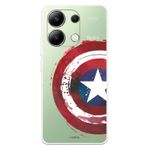 LA CASA DE LAS CARCASAS Kılıf Xiaomi Redmi Note 13 4G ile uyumlu - Poco M6 4G Resmi Marvel Kaptan Amerika Kalkanı Kaptan Amerika Kalkanı Şeffaf Silikon Resmi Lisanslı Marvel