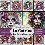 La Catrina Scrapbook-Papierkollektion - Día de los Muertos: Dieses gebundene Taschenbuch enthält 40 Seiten (20 Blätter) Bastelpapier in 10 ... inspiriert sind. 8,5 x 8,5 Zoll (21,59 x 21,5