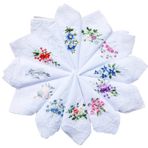 La closure Pamuk İşlemeli Bayan Dantel Mendil Paketi, Çok renkli, 3 pcs