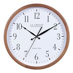 La Crosse Technology 404-50447-INT 32,5 cm Atomik Ceviz Analog Duvar Saati