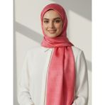 La Fien Kadın Canlı Pembe G Desenli Ipeksi Saten Jakar Şal