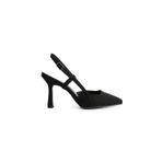 La limar 8.5 cm siyah arkası açık topuklu stiletto ayakkabı 2161 (siyah süe, EU Ayakkabı Beden Sistemi, Yetişkin, Kadın, Sayısal, Orta, 35)