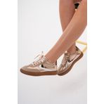 La Limar kadın gold Sneaker spor ayakkabı