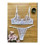 La Linaa Flora Beyaz Kadın Bralet Takım Beyaz-75B