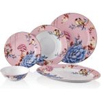 La Medore 1LIN-DS274 Floral Pink 27 Parca Yemek Takimi
