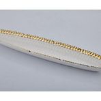 La Medore 1STV-025 Hammered White Gold Büyük Kayık Tabak