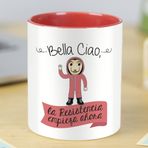 La Mente es Maravillosa - Taza con Frase y Dibujo Divertido - (Bella Ciao, la Resistencia Empieza Ahora) - Taza de Serie Casa de Papel