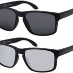 La Optica B.L.M. Güneş Gözlüğü Erkek UV400 CAT3 Hafif Spor - Gözlük Torbası Dahil, Gözlük Temizleme Bezi, 2'li set mat, camlar: gri / gümüş aynalı