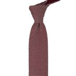 La Pescara 8182 Bordo Beyaz Noktalı Örgü Kravat