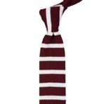 La Pescara 8244 Bordo Beyaz Örgü Kravat