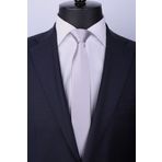 La Pescara SK5312 Açık Gri Saten Slim Kravat