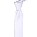 La Pescara ST4010 Beyaz Saten Slim Kravat