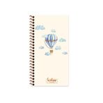 La Plume Çizgisiz Balon Telli Defter 10x19 Cm Krem Renk Kağıt 80 Yaprak Kalın Kapaklı