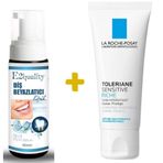 La Roche Posay 40 ml Toleriane Sensitive Riche Hassas Ciltler İçin Yatıştırıcı Bakım Kremi+E2'Quality Diş Beyazlatıcı Köpük