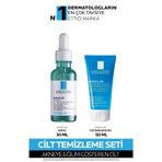 La Roche Posay Effaclar Leke Karşıtı Cilt Bakım Seti:Peeling Etkili Leke Karşıtı Serum & Yüz Temizleme Jeli
