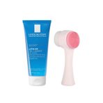 La Roche Posay Lıpıkar Gel Lavant 100ml ve PudraShine Yüz Temizleme Fırçası Beyaz