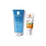 La Roche Posay Yağlı Ciltler İçin Parlama Karşıtı Bakım ve Güneş Koruma Seti, Effaclar Jel 200ml + Anthelios XL 50ml