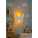 laaysa 3D Design KELEBEK Pilli Dekoratif Duvar Aydınlatması Aplik Gece Lambası