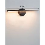 Laaysa Dekoratif Banyo Duvar Ayna Tablo Aydınlatması LED Flüt Aplik - Siyah - 70 CM