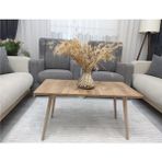 Labarna Orta Sehpa Ceviz Renk Ahşap Ayaklı Modern Tasarım 90x45 cm Suntalam Üst Yüzey