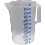 Labbakkal Kulplu Plastik Beher 5 Litre - Mavi Skala Ölçü Kabı - 1 ADET