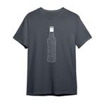 Labirent Şişe Erkek Tişört (Füme, XL)