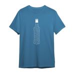 Labirent Şişe Erkek Tişört (Turkuaz, XL)