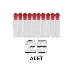 Labolist 12X75 mm Deney Tüpü Dibi Yuvarlak Kapaklı (25 Adet)